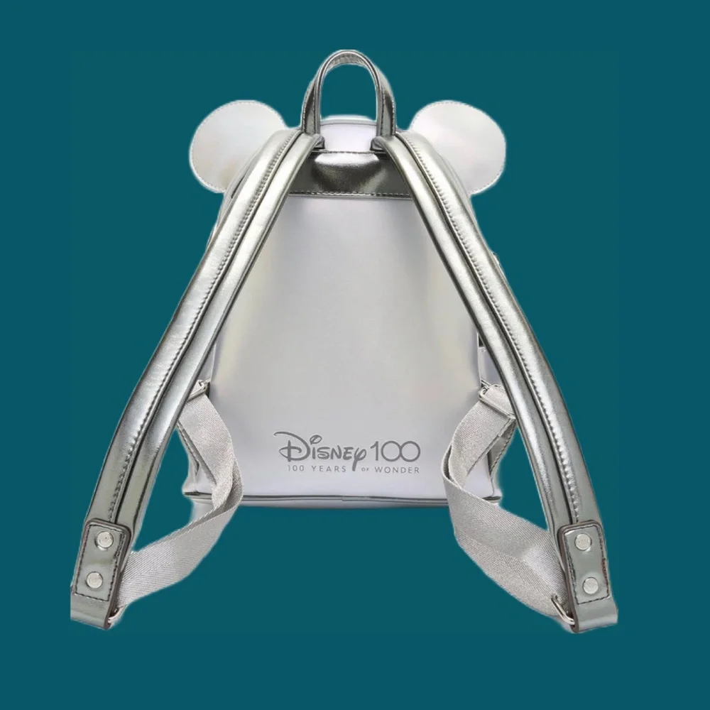 Loungefly Disney100 Minnie Mouse Platinum Mini Backpack‎